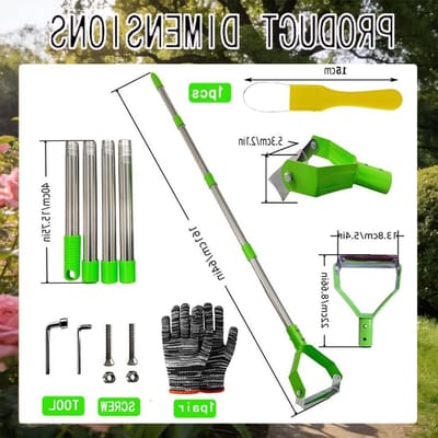 Hanghaak met metalen steel voor tuinonderhoud, onkruidbestrijding en tuinhakwerkzaamheden