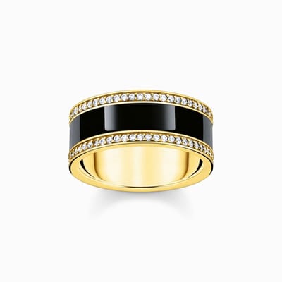 Thomas Sabo - TR2446-565-11-52 - Ring - Dames - 925er Zilver geel verguld - ringmaat 52