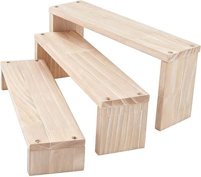 3-laags Houten Stand voor Sieraden en Decoratie, Perfect voor Perfume en Cupcake Opslag, Ideaal voor Beurzen en Exposities