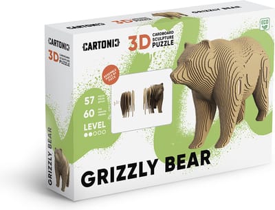 Cartonic - GRIZZLY BEAR - 3D puzzel- puzzels- DIY- kinderen en volwassenen