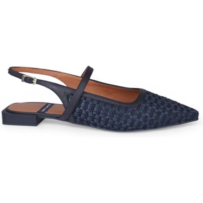 Angel Alarcon Imelda 26002 530B Raffia Black Slingback Zwart Leer Dames - Zwart - 39