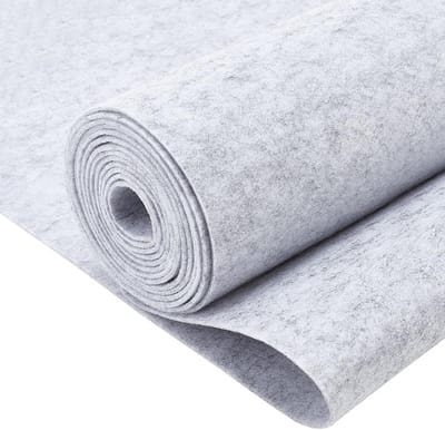 Lichtgrijze Viltstof Rol van 3m, 24cm Breed, 2mm Dikke Niet-geweven Polyester voor Naai- en Quiltingprojecten, Creatieve DIY Klussen