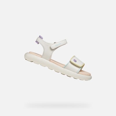 GEOX SANDAL PUFFYPOP MEISJES Sandalen - WIT/VEELKLEURIG - Maat 30
