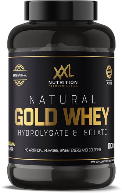 XXL Nutrition - Natural Gold Whey - Banaan - Eiwitpoeder - 1000 g