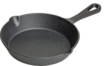 Blackwell Koekenpan Cook & Grill Zwart Ø 20 cm Gietijzer - Zonder Anti-Aanbaklaag - Voor Alle Warmtebronnen