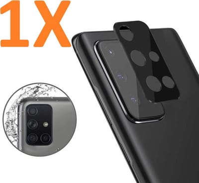 Camera Lens Glass Protector - beschermer Geschikt voor: Samsung Galaxy A51 - Zwart  - 1x
