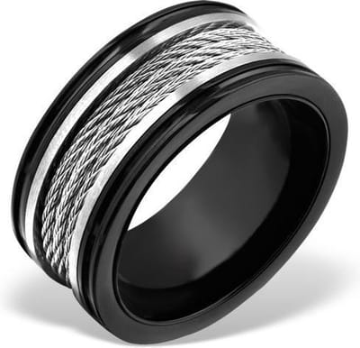 Amanto Ring Aydan - 316L Staal - 11mm - Maat 66 - 21mm
