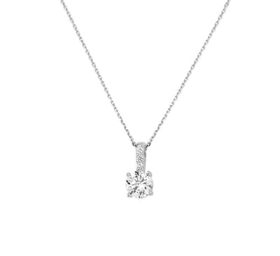 YO&NO - Ketting - Zilver - Anker - Zirkonia -  1,1 mm -  41 + 4 cm - Sieraden vrouw - Gerhodineerd - Zilver 925
