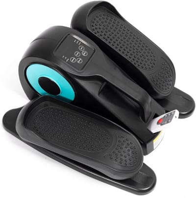 Mini Elliptische Trainer - Beentrainer Pedaal - Thuis Werken - LCD Scherm - 38-45 cm - Zwart