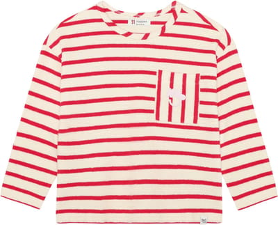 Noppies T-shirt stripe - Bone White - Maat 98