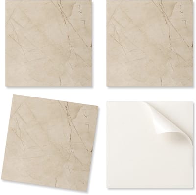 Set vinyltegels met een elegant marmerpatroon voor de slaapkamer, 9x30x30 cm
