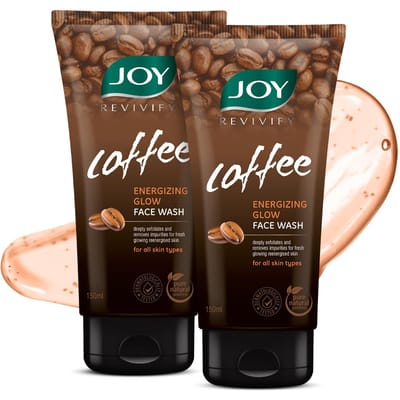 Joy Tan Removal Exfoliërende Koffie Gezichtsreiniger 2X150ml Combinatiepakket voor Stralende, Energiek Huid brown