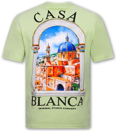 Shirt Heren - Casablanca Oversized Heren T shirt - T shirt Heren met Print -1988- Groen