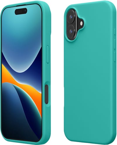 kwmobile telefoonhoesje geschikt voor Apple iPhone 16 Plus - Hoesje met siliconen coating - Smartphone case in turquoise