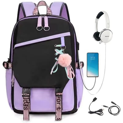 3-delige Schoolrugzakset voor Studenten Grote Capaciteit Oxford Stof Schooltas met Schouderband en Etui 42*27*17cm