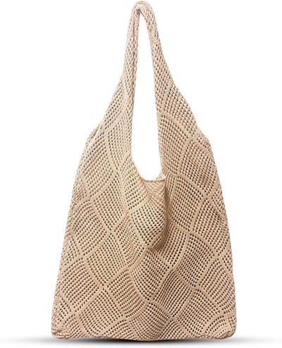 Strandtas Vrouwen - Zomer Tas - Vakantie Essentials - Ventilerend Ontwerp - 30 x 41 x 58 cm - Natuurlijk