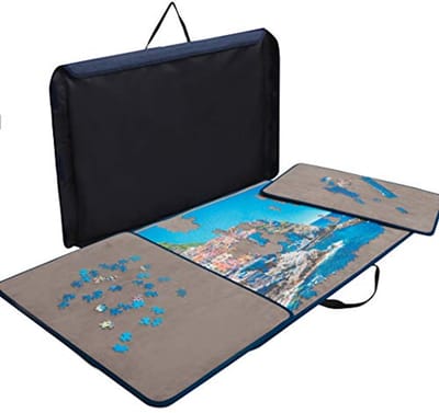 Draagbare puzzelhoes met antislip oppervlak voor 1000 stukjes - donkergrijs