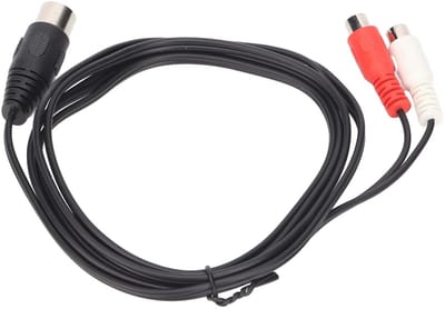 DIN naar adapterkabel - 8-polige kabel - Muziekapparatuur verbinden - Anti-interferentie ontwerp - 10 meter - Zwart