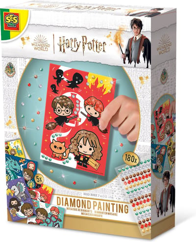 SES Creative - Harry Potter - Diamond Painting - 180 diamantstickers en 5 mozaïekkaarten - knutselset voor kinderen