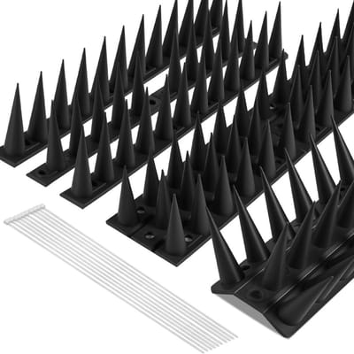KAD® Duivenverjager - Effectieve Vogelpinnen met Plakstrip - Duivenpinnen Met Plakstrip - Zwart - 25cm x 15cm x 5cm