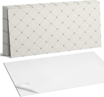 Coloray Plaktegels - Geometrisch ruitpatroon Wandtegel Zelfklevend - 60 cm x 30 cm - Romig Plaktegels - 6 stuks - Rechthoek PVC Tegels - Plaktegels Keuken - Zelfklevende Vloertegels Badkamer - Vinyl Tegels - Zelfklevende Wandtegels