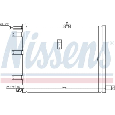 Condensator, airconditioning NISSENS 94300