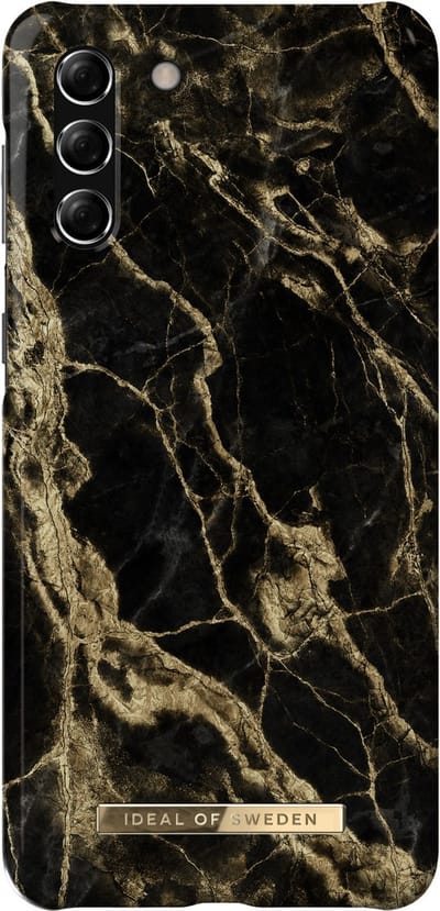 iDeal of Sweden hoesje voor Galaxy S21 Plus - Hardcase Backcover - Fashion Case - Golden Smoke Marble