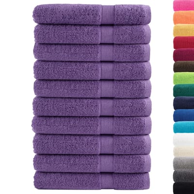 vidaXL - Saunadoeken - SOLUND - 10 - st - 600 - g/m² - 80x200 - cm - paars