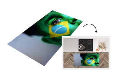 Keukenloper - Loper keuken - Vlag van Brazilië - 120x60 cm - Keukenloper vinyl