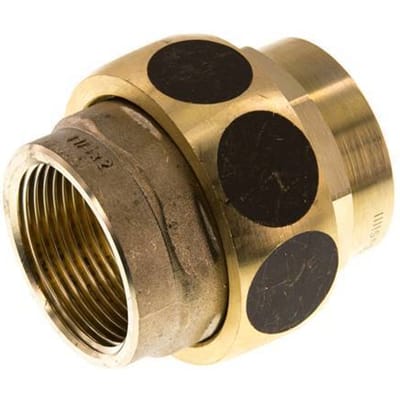 Union Rechte Connector Rp1 1/4'' Vrouwelijk Messing Platte Dichting Centellen 16bar (224.8psi)