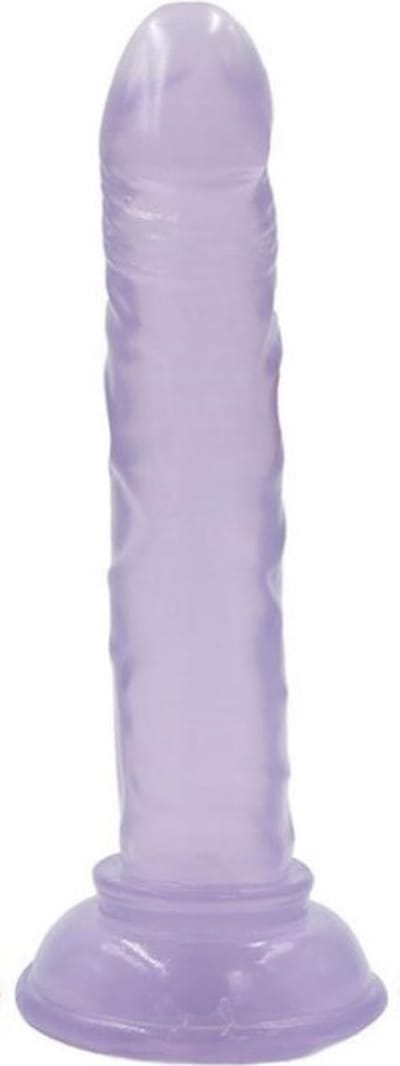 Nooitmeersaai - Siliconen mini dildo transparant zuignap - 12 cm