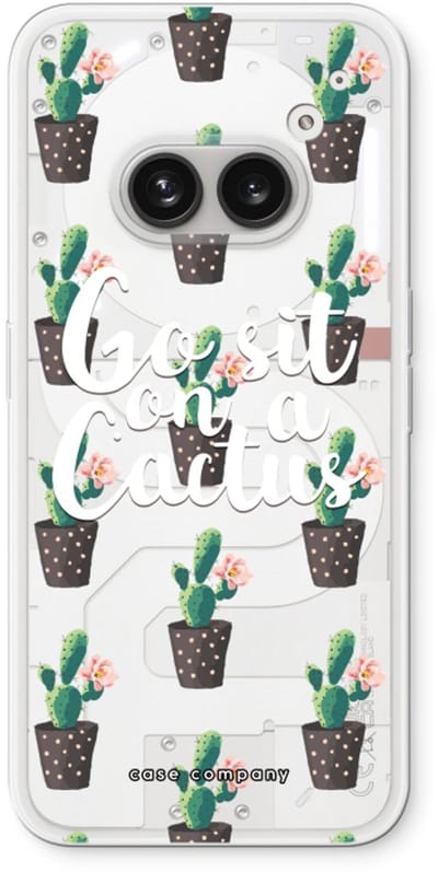 Case Company® - Hoesje geschikt voor Nothing Phone (2a) hoesje - Cactus quote - Soft Cover Telefoonhoesje - Bescherming aan alle Kanten en Schermrand