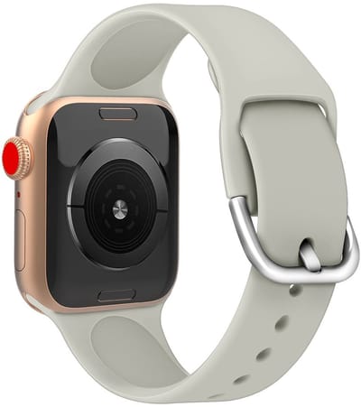 Smartwatch bandje - Apple Watch 42mm 44mm - grijs siliconen