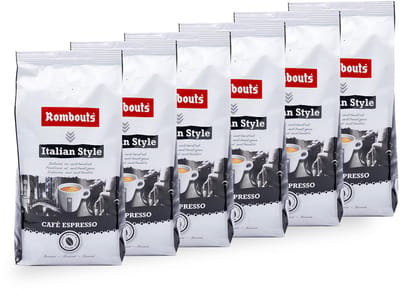 Koffiebonen Aanbieding - Rombouts Italian Style 6x500 - Rombouts - 3000gr - Koffiebonen Proefpakket