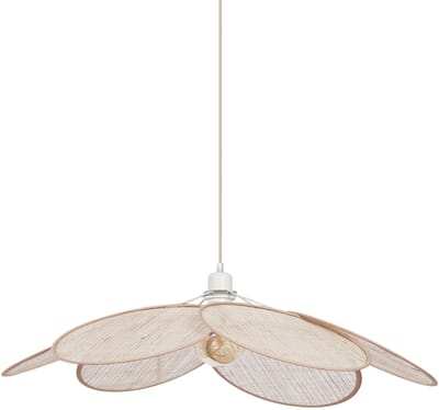 QAZQA aisha - Japandi Hanglamp - 1 lichts - L 80 cm - Crème - Woonkamer | Slaapkamer | Keuken
