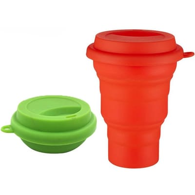Creatieve Opvouwbare Siliconen Beker voor Water Buiten Kamperen Sport Reizen Draagbare Beker Zakelijke Cadeaus Pocket Beker 430ml1PCS
