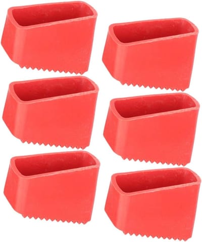 Laddervoetbeschermers - Antislip doppen - Veilige ladder - Rubberen materiaal - 6 stuks - Rood