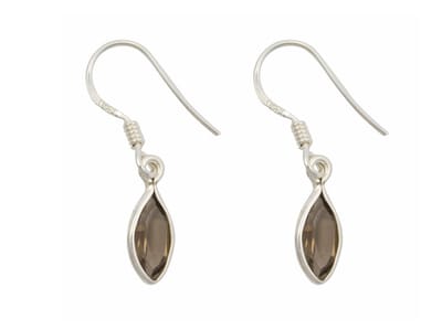 Zilveren oorbellen Rookkwarts 925 zilver (incl. oorbelstoppers)