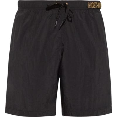 Moschino Heren Metal Logo Zwemshorts (Zwart)