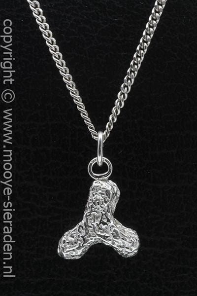 Zilveren Kattenbrok Brekkie ketting hanger