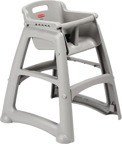 Rubbermaid stevige kinderstoel grijs