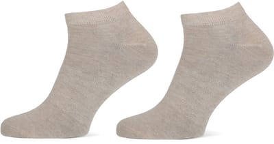 Basset - Unisex Bamboe Sneakersokken - 2-Pack - Maat 35/38 - Beige