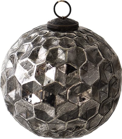 Clayre & Eef Kerstbal Overig Ø 15 cm Zwart Glas Kerstballen