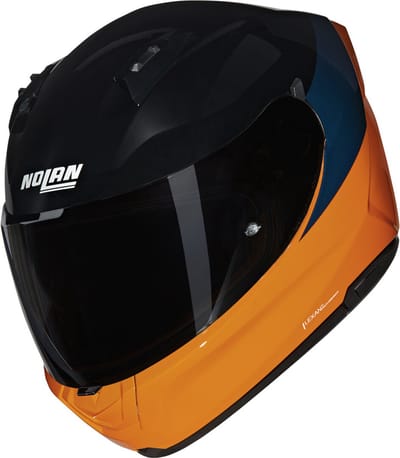 Nolan N60-6 Verniciatura Speciale 342 Oranje Zwart Diepblauw Glossy Integraalhelm - Maat S - Helm