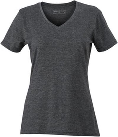 James and Nicholson Dames/dames Heather T-Shirt (Zwart gemêleerd)