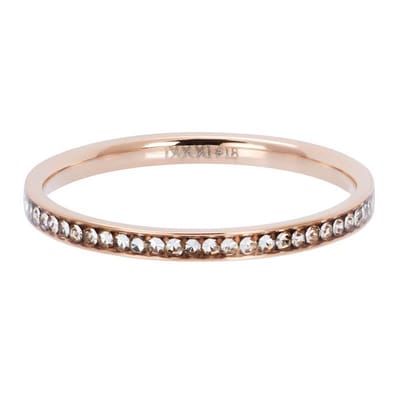 iXXXi Vulring Zirkonia Crystal roségoudkleurig 2mm - maat 19