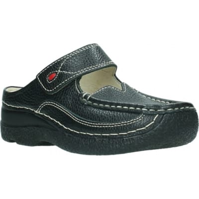 Wolky Dames Klompen 06227 Roll Slipper Zwart