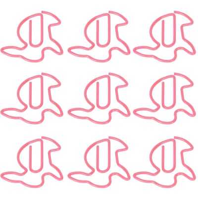 100 Stuks Konijnvormige Paperclip Creatieve Leuke Cartoon Dier Gouden Pagina Markeerder Bestand Notitie Clips roze