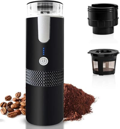 3-in-1 Portable-Coffee Maker Wireless Electric Self Heating Capsules Pods Espresso for Car Home Office Camping Travel Maker 3in1-2025 Nieuw