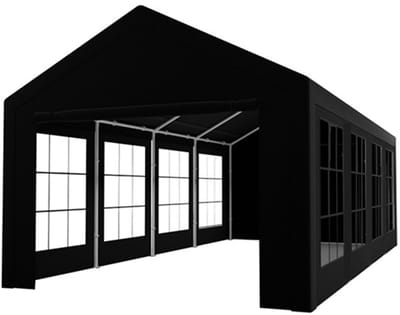 Partytent 4x8m zwart semi professioneel